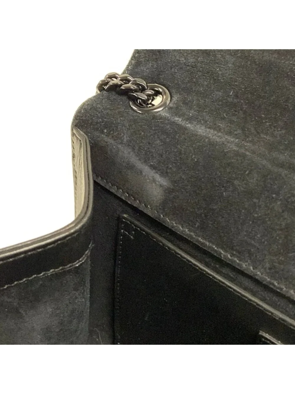 Saint Laurent Paris Shoulder Bag Kate Medium Black Brown Chain Leather